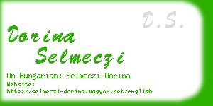 dorina selmeczi business card